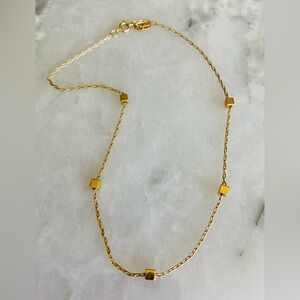 Vintage VENDOME Square Box Station Necklace 15”
